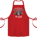 Viking Blood Odin Valhalla Norse Mythology Cotton Apron 100% Organic Red