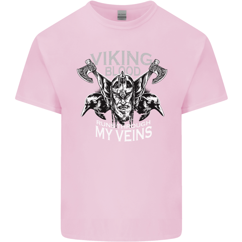 Viking Blood Odin Valhalla Norse Mythology Kids T-Shirt Childrens Light Pink