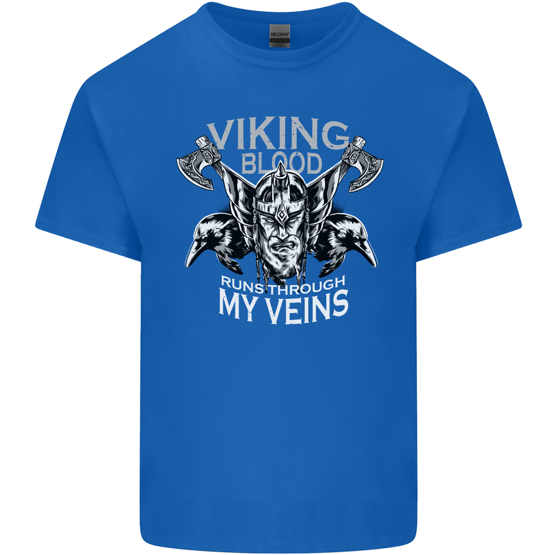 Viking Blood Odin Valhalla Norse Mythology Kids T-Shirt Childrens Royal Blue
