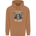 Viking Blood Odin Valhalla Norse Mythology Mens 80% Cotton Hoodie Caramel Latte