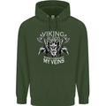 Viking Blood Odin Valhalla Norse Mythology Mens 80% Cotton Hoodie Forest Green