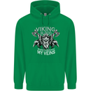 Viking Blood Odin Valhalla Norse Mythology Mens 80% Cotton Hoodie Irish Green