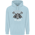 Viking Blood Odin Valhalla Norse Mythology Mens 80% Cotton Hoodie Light Blue