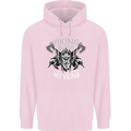 Viking Blood Odin Valhalla Norse Mythology Mens 80% Cotton Hoodie Light Pink