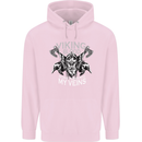 Viking Blood Odin Valhalla Norse Mythology Mens 80% Cotton Hoodie Light Pink
