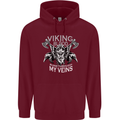 Viking Blood Odin Valhalla Norse Mythology Mens 80% Cotton Hoodie Maroon