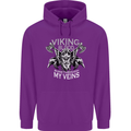 Viking Blood Odin Valhalla Norse Mythology Mens 80% Cotton Hoodie Purple