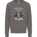 Viking Blood Odin Valhalla Norse Mythology Mens Sweatshirt Jumper Charcoal