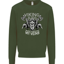 Viking Blood Odin Valhalla Norse Mythology Mens Sweatshirt Jumper Forest Green