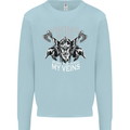 Viking Blood Odin Valhalla Norse Mythology Mens Sweatshirt Jumper Light Blue