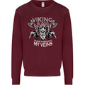 Viking Blood Odin Valhalla Norse Mythology Mens Sweatshirt Jumper Maroon