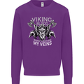 Viking Blood Odin Valhalla Norse Mythology Mens Sweatshirt Jumper Purple