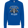 Viking Blood Odin Valhalla Norse Mythology Mens Sweatshirt Jumper Royal Blue