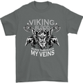 Viking Blood Odin Valhalla Norse Mythology Mens T-Shirt Cotton Gildan Charcoal