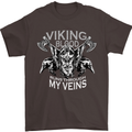 Viking Blood Odin Valhalla Norse Mythology Mens T-Shirt Cotton Gildan Dark Chocolate