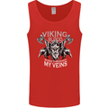 Viking Blood Odin Valhalla Norse Mythology Mens Vest Tank Top Red
