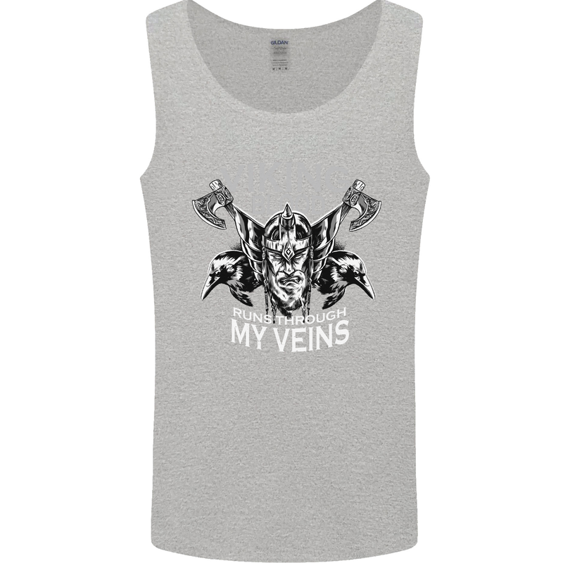Viking Blood Odin Valhalla Norse Mythology Mens Vest Tank Top Sports Grey