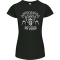 Viking Blood Odin Valhalla Norse Mythology Womens Petite Cut T-Shirt Black