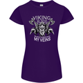 Viking Blood Odin Valhalla Norse Mythology Womens Petite Cut T-Shirt Purple