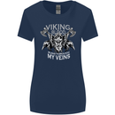 Viking Blood Odin Valhalla Norse Mythology Womens Wider Cut T-Shirt Navy Blue