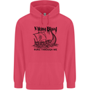 Viking Blood Runs Through Me Ship Sailing Childrens Kids Hoodie Heliconia