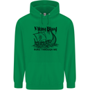 Viking Blood Runs Through Me Ship Sailing Childrens Kids Hoodie Irish Green
