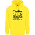 Viking Blood Runs Through Me Ship Sailing Childrens Kids Hoodie Yellow