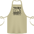 Viking Blood Runs Through Me Ship Sailing Cotton Apron 100% Organic Khaki