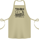 Viking Blood Runs Through Me Ship Sailing Cotton Apron 100% Organic Khaki