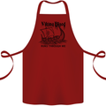 Viking Blood Runs Through Me Ship Sailing Cotton Apron 100% Organic Maroon