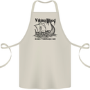 Viking Blood Runs Through Me Ship Sailing Cotton Apron 100% Organic Natural