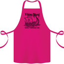 Viking Blood Runs Through Me Ship Sailing Cotton Apron 100% Organic Pink