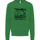 Viking Blood Runs Through Me Ship Sailing Kids Sweatshirt Jumper Irish Green