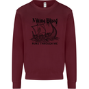 Viking Blood Runs Through Me Ship Sailing Kids Sweatshirt Jumper Maroon