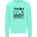 Viking Blood Runs Through Me Ship Sailing Kids Sweatshirt Jumper Peppermint