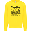 Viking Blood Runs Through Me Ship Sailing Kids Sweatshirt Jumper Yellow