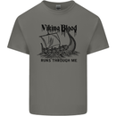 Viking Blood Runs Through Me Ship Sailing Kids T-Shirt Childrens Charcoal