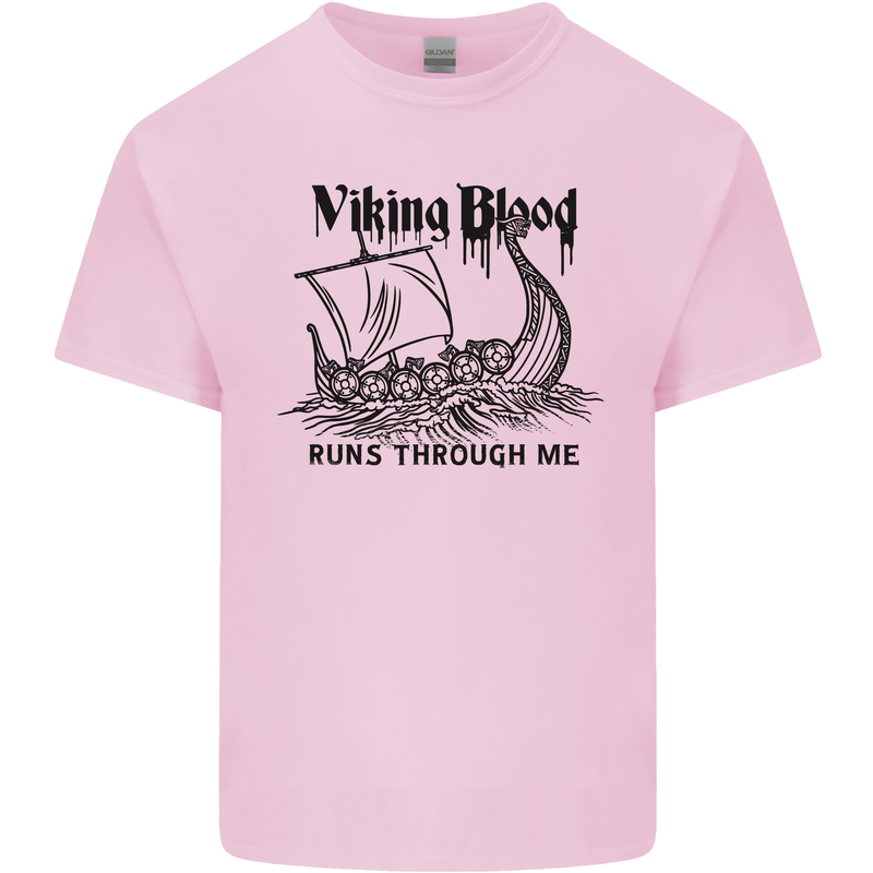 Viking Blood Runs Through Me Ship Sailing Kids T-Shirt Childrens Light Pink