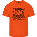 Viking Blood Runs Through Me Ship Sailing Kids T-Shirt Childrens Orange