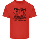 Viking Blood Runs Through Me Ship Sailing Kids T-Shirt Childrens Red