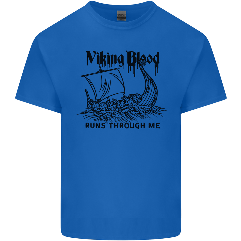Viking Blood Runs Through Me Ship Sailing Kids T-Shirt Childrens Royal Blue