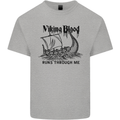 Viking Blood Runs Through Me Ship Sailing Kids T-Shirt Childrens Sports Grey
