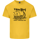 Viking Blood Runs Through Me Ship Sailing Kids T-Shirt Childrens Yellow