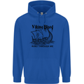 Viking Blood Runs Through Me Ship Sailing Mens 80% Cotton Hoodie Royal Blue