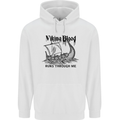 Viking Blood Runs Through Me Ship Sailing Mens 80% Cotton Hoodie White
