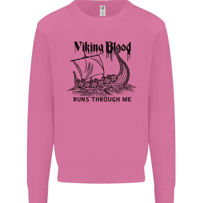 Viking Blood Runs Through Me Ship Sailing Mens Sweatshirt Jumper Azalea