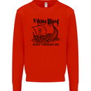 Viking Blood Runs Through Me Ship Sailing Mens Sweatshirt Jumper Bright Red