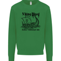 Viking Blood Runs Through Me Ship Sailing Mens Sweatshirt Jumper Irish Green
