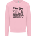 Viking Blood Runs Through Me Ship Sailing Mens Sweatshirt Jumper Light Pink