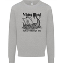 Viking Blood Runs Through Me Ship Sailing Mens Sweatshirt Jumper Sports Grey